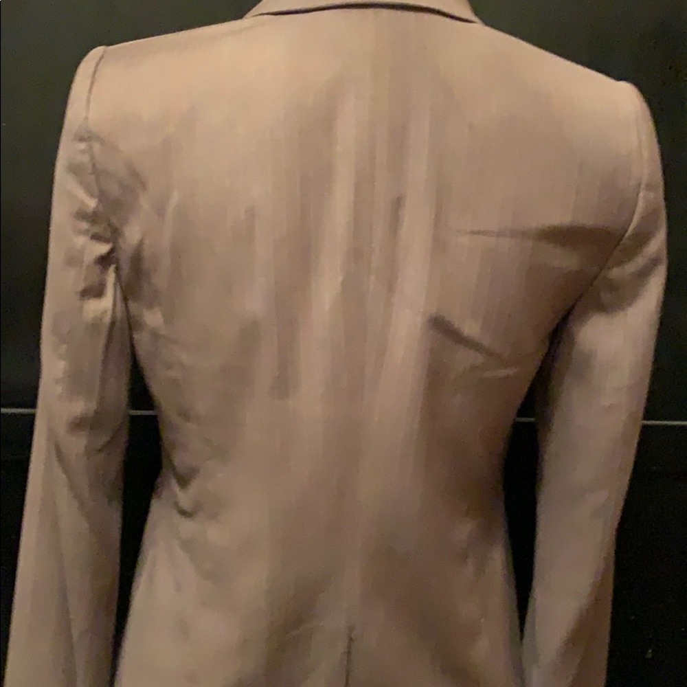 Ann Taylor light brown pinstripe jacket - Picture 3 of 6